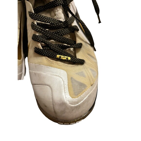 Nike LeBron 9 P.S. Elite “Home” White/Metallic Gold-Black Men’s 11.5 516958-100 - Picture 9 of 10